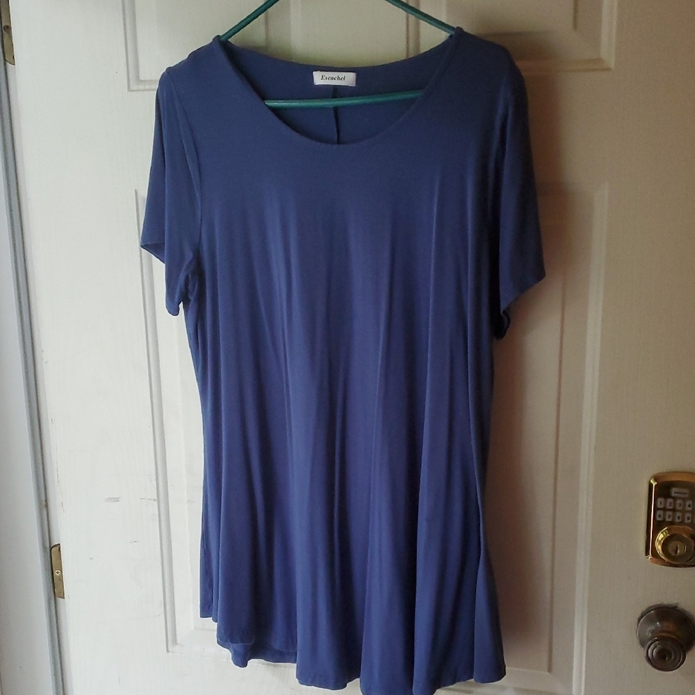 Blue Short‎ Sleeve Relaxed T-Shirt